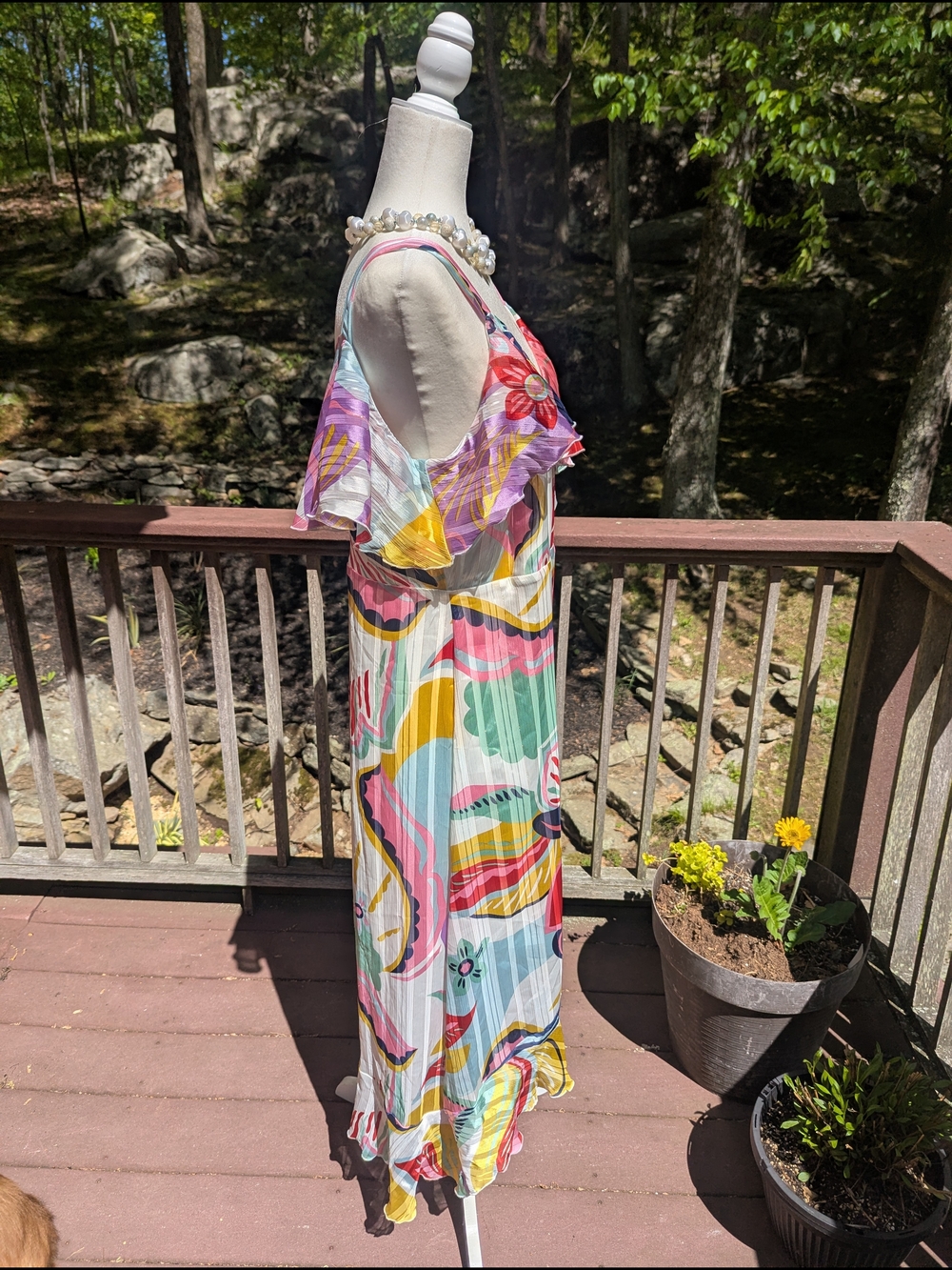 Wallis Multicolor Floral Ruffle Midi Dress - Picture 5 of 12